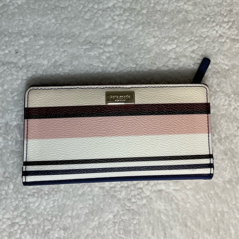 Multi colored striped Kate Spade wallet